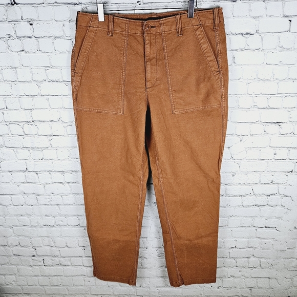 LANDS END | burnt orange high waist denim jeans - Picture 4 of 9